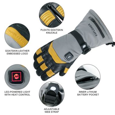 Image showing  Unisex Adult Leather Explorer 5 Performance Heated Winter Gloves, 1-Pair