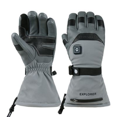 Mount Tec Unisex Adult Leather Explorer 5 Performance Heated Winter Gloves, 1-Pair