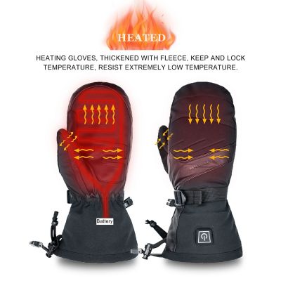 Image showing  Unisex Adult Leather Explorer 3 Performance Heated Mittens, 1-Pair
