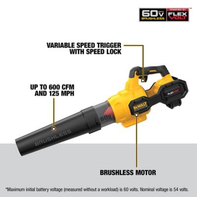 Image showing  DCBL772B 125 MPH/600 CFM 60V Cordless Handheld Leaf Blower, Battery and Charger Not Included