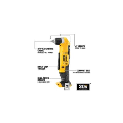 Image showing  20V Max 3/8 in. Cordless Right Angle Drill/Driver, Bare Tool