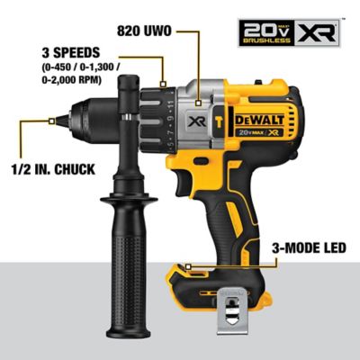 Image showing  Cordless 20V Max Brushless XR Premium Hammer Drill/Impact Driver Combo Tool Kit, 5.0 Ah, 2 pc.