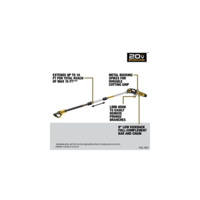 Image showing  8 in. 20V Max Cordless Pole Saw, Battery and Charger Not Included