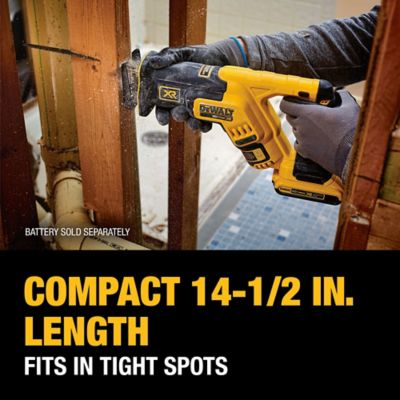 Image showing 7 th DEWALT 20V Max Cordless XR Brushless Compact Reciprocating Saw, Bare Tool