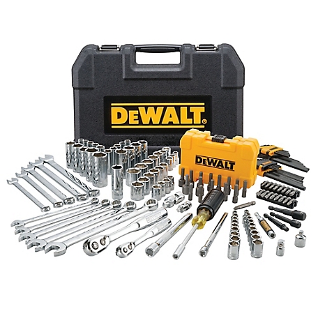 DeWALT 1/4 in. and 3/8 in. Drive SAE Mechanic's Socket Set with PTA Box, 142 pc.