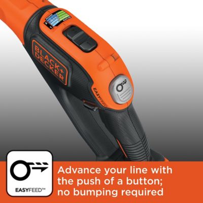 Image showing  EASYFEED 12 in. 20V Max Straight Shaft Cordless String Trimmer/Edger Kit, Battery and Charger Included