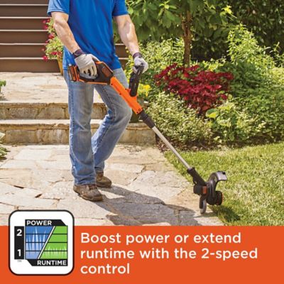 Image showing  EASYFEED 12 in. 20V Max Straight Shaft Cordless String Trimmer/Edger Kit, Battery and Charger Included