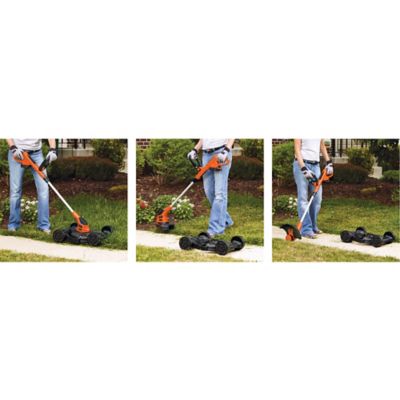 Image showing 9 th Black & Decker 12 in. 20V Cordless Electric Push Lawn Mower/Trimmer Kit