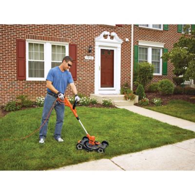 Image showing 5 th Black & Decker 12 in. 6.5A Corded Electric Push Lawn Mower/Trimmer Kit