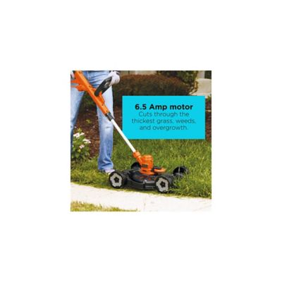 Image showing 8 th Black & Decker 12 in. 6.5A Corded Electric Push Lawn Mower/Trimmer Kit