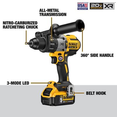 Image showing  20V Max 1/2 in. XR Cordless Brushless 3-Speed Hammer Drill/Driver Kit, 5.0Ah