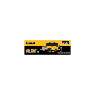 Image showing 9 th DEWALT Cordless 20V Max Compact Combo Tool Kit, 4 pc.