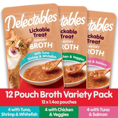 Image showing  Savory Broth Variety Pack Lickable Cat Treat and Topper, 12 ct.