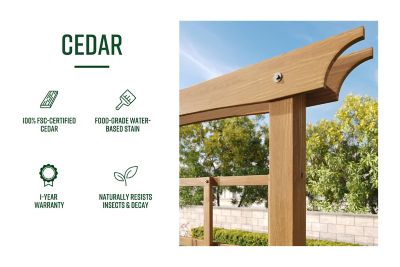 Image showing 6 th Vita 43 in. x 23 in. x 81 in. Collingwood Cedar Arbor
