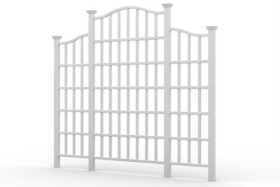 Image showing  107 in. x 95 in. Regency Vinyl Trellis, White