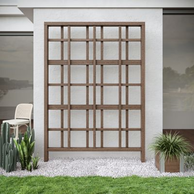 Vita 60 in. x 60 in. Urbana Modern Trellis, Espresso