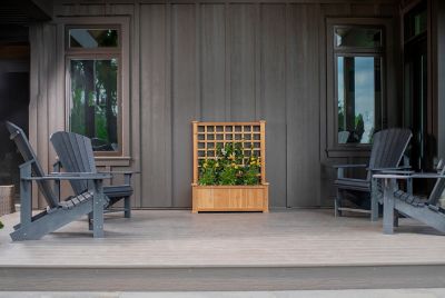 Image showing  3 cu. ft. Rosewood Cedar Planter with Trellis, 48 in. x 19 in. x 47 in.