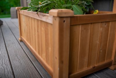 Image showing  3 cu. ft. Rosewood Cedar Planter with Trellis, 48 in. x 19 in. x 47 in.