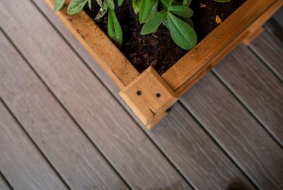 Image showing 5 th Vita 3 cu. ft. Rosewood Cedar Planter with Trellis, 48 x 19 x 47in.