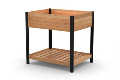 Vita Mezza Cedar Veg Farm, 41 in. x 31 in. x 44 in., Golden Brown