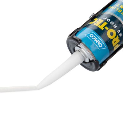 Image showing 6 th Camco Pro-Tec Self-Leveling RV Roof Sealant, White, E