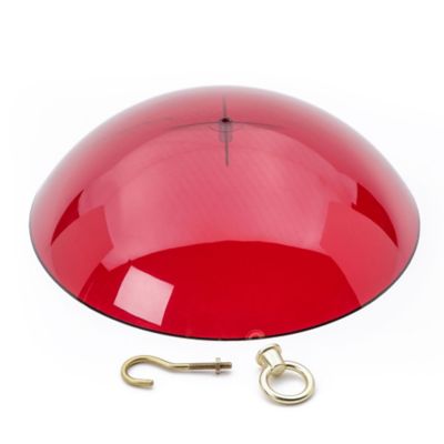 Image showing  Protective Cover for Hanging Bird Feeders, Red