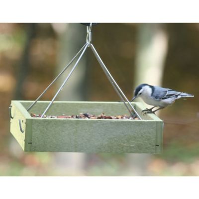 Image showing  2 qt. Recycled Small Hanging Platform Tray Bird Feeder