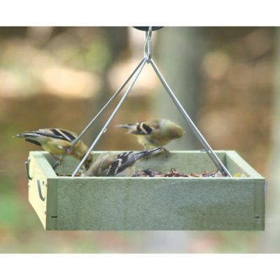 Image showing  2 qt. Recycled Small Hanging Platform Tray Bird Feeder