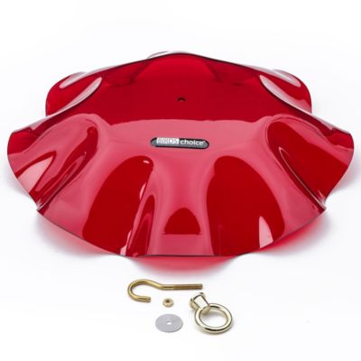 Image showing  Weather Guard Protective Cover for Hanging Bird Feeders, Red