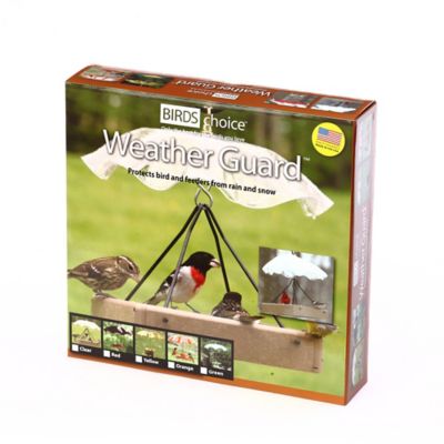 Image showing  Weather Guard Cover for Hanging Bird Feeders, Clear