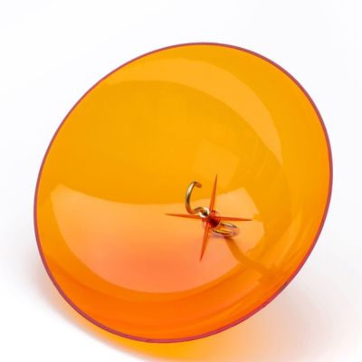 Image showing  Hanging Orange Dome Bird Feeder Cover