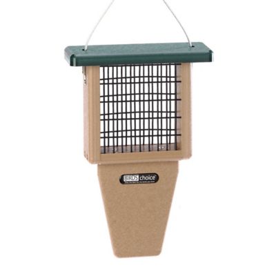 Birds Choice 1 Cake Capacity Recycled Tail Prop Suet Bird Feeder