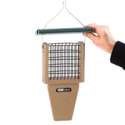 Image showing  1 Cake Capacity Recycled Tail Prop Suet Bird Feeder
