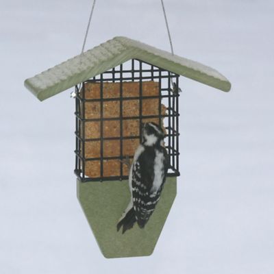Image showing  1 Suet Cake Recycled Tail Prop Bird Feeder