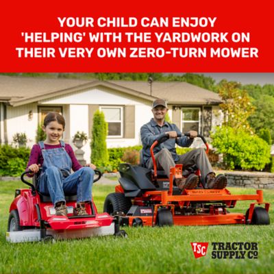 Image showing  12V Zero-Turn Lawn Mower Ride-On Toy, Red