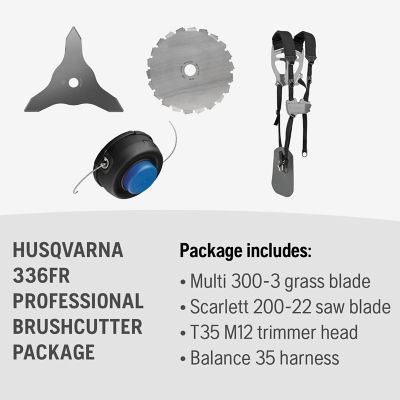 Image showing 9 th Husqvarna 336FR 18.5 in. 34.6cc Straight Shaft Gas Brush Cutter, 2-Cycle