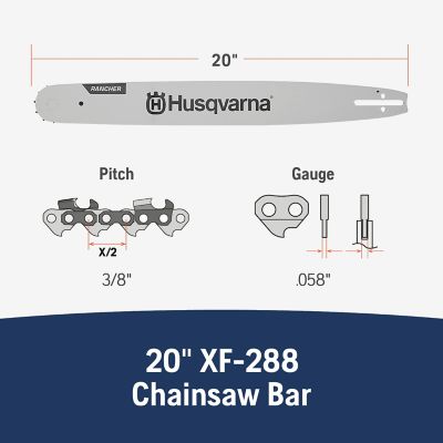 Image showing  20 in. Rancher Chainsaw Bar, 3/8 in. Pitch, 0.058 in. Gauge, 72 Drive Links