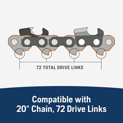 Image showing  20 in. Rancher Chainsaw Bar, 3/8 in. Pitch, 0.058 in. Gauge, 72 Drive Links