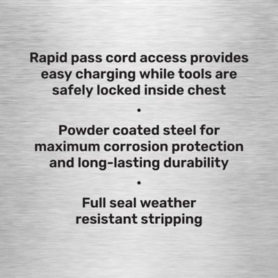 Image showing  28.5 in. x 48 in. x 24 in. Steel Jobsite Box