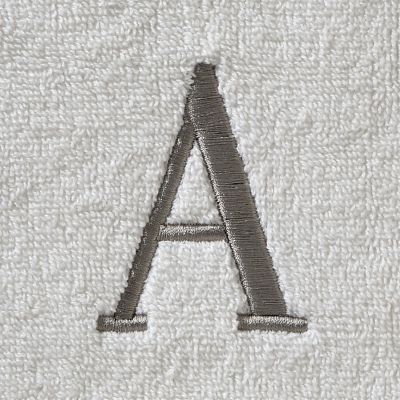 Image showing  Casual Monogram A Hand Towel Set, White, 2 pc.