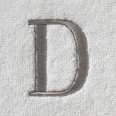 Image showing  Casual Monogram D Hand Towel Set, White, 2 pc.