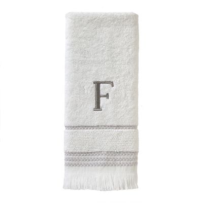 Image showing  Casual Monogram F Hand Towel Set, White, 2 pc.