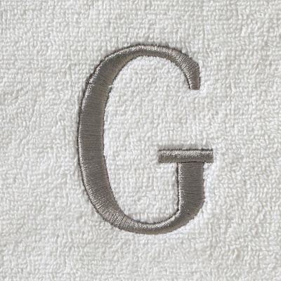 Image showing  Casual Monogram G Hand Towel Set, White, 2 pc.
