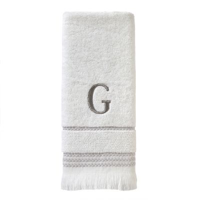 Image showing  Casual Monogram G Hand Towel Set, White, 2 pc.