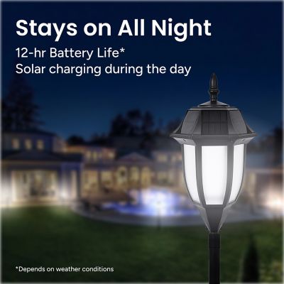Image showing  Outdoor Solar Light Classic Vintage Design Yellow/White LED Weather Resistant