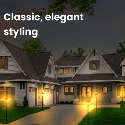 Image showing 5 th Techko Outdoor Solar Light Classic Vintage Design Yellow/White LED Weather Resistant