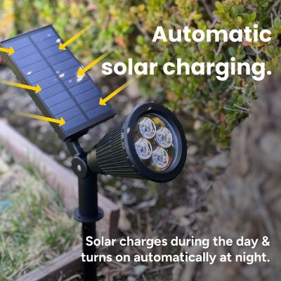 Image showing 6 th Techko Outdoor Solar Spotlights for Garden Trees, 2-Pack