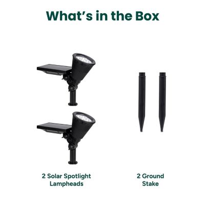 Image showing 7 th Techko Outdoor Solar Spotlights for Garden Trees, 2-Pack