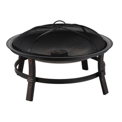 Endless Summer 29 in. Brushed Copper Wood-Burning Outdoor Fire Bowl
