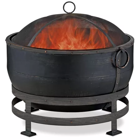 Endless Summer 26 in Outdoor Wood Burning Fire Bowl with Kettle Design Oil Rubbed Bronze Fire Pits